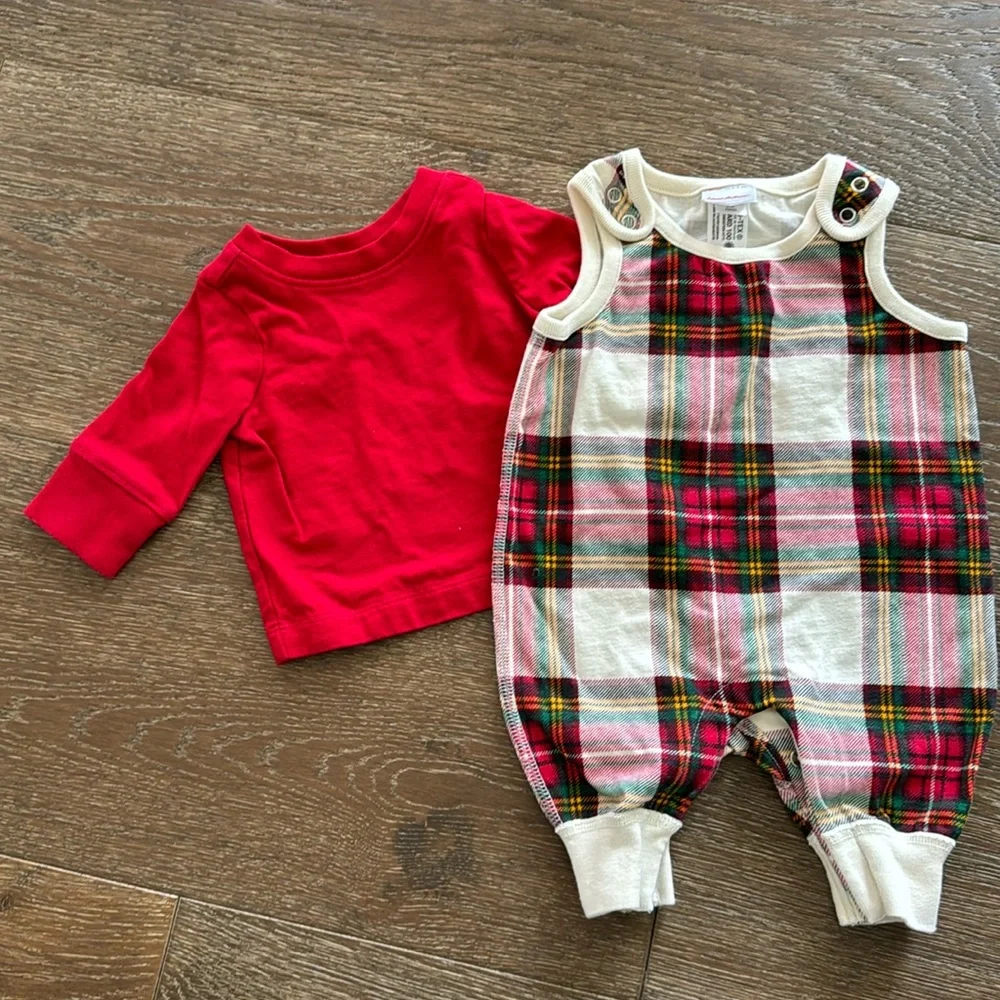 Tartan Hanna‎ Andersson Baby Overall and Tee in Cotton Jersey